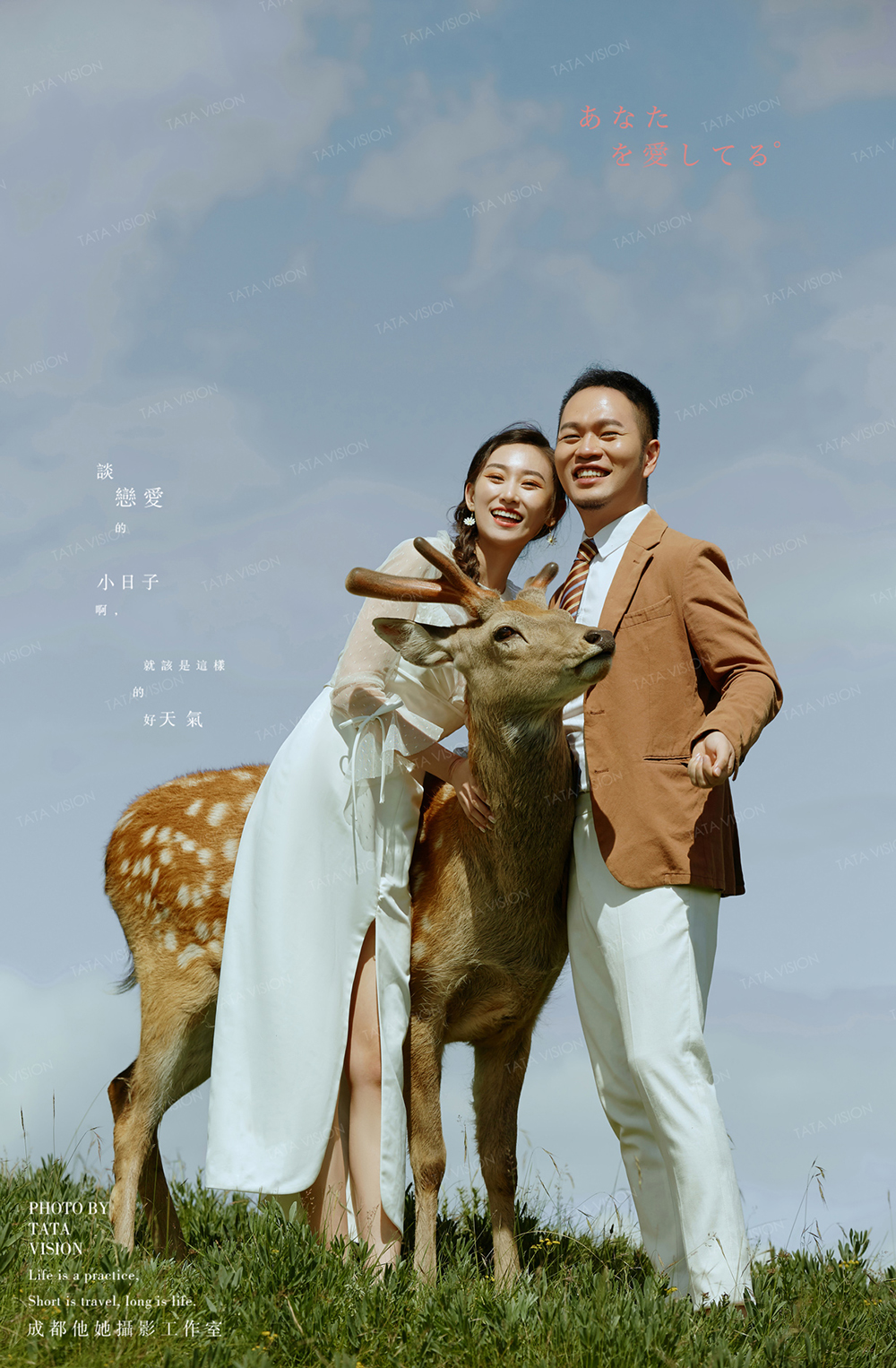 青海旅拍草原婚紗照小清新森系